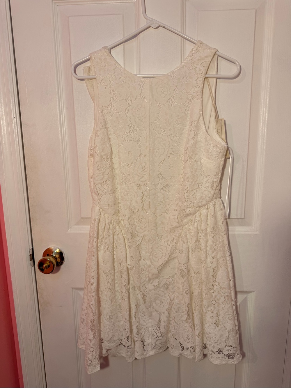 Altar'd State Ivory Lace Mini Dress
